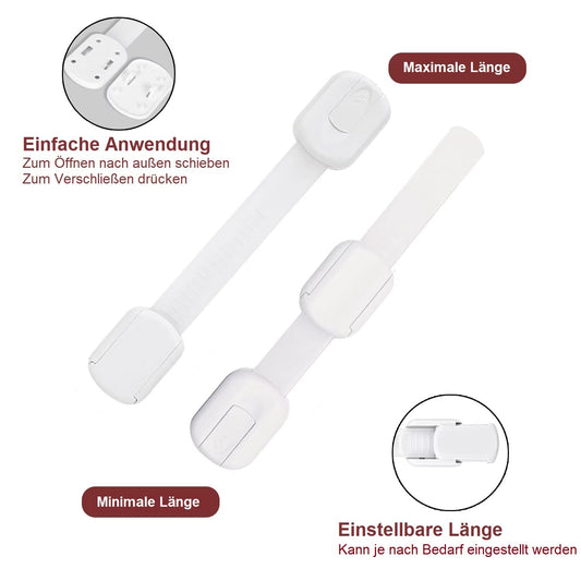 8er Set Kindersicherung Schrankschloss Schubladensicherung für Baby und Kinder-DREIKS