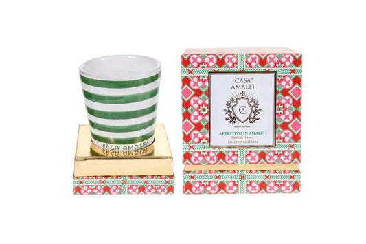 CASA AMALFI APERITIVO IN AMALFI HAND PAINTED CANDLE - Spritz Di Frutta-BLACK ELIXIR - Maison de Parfum