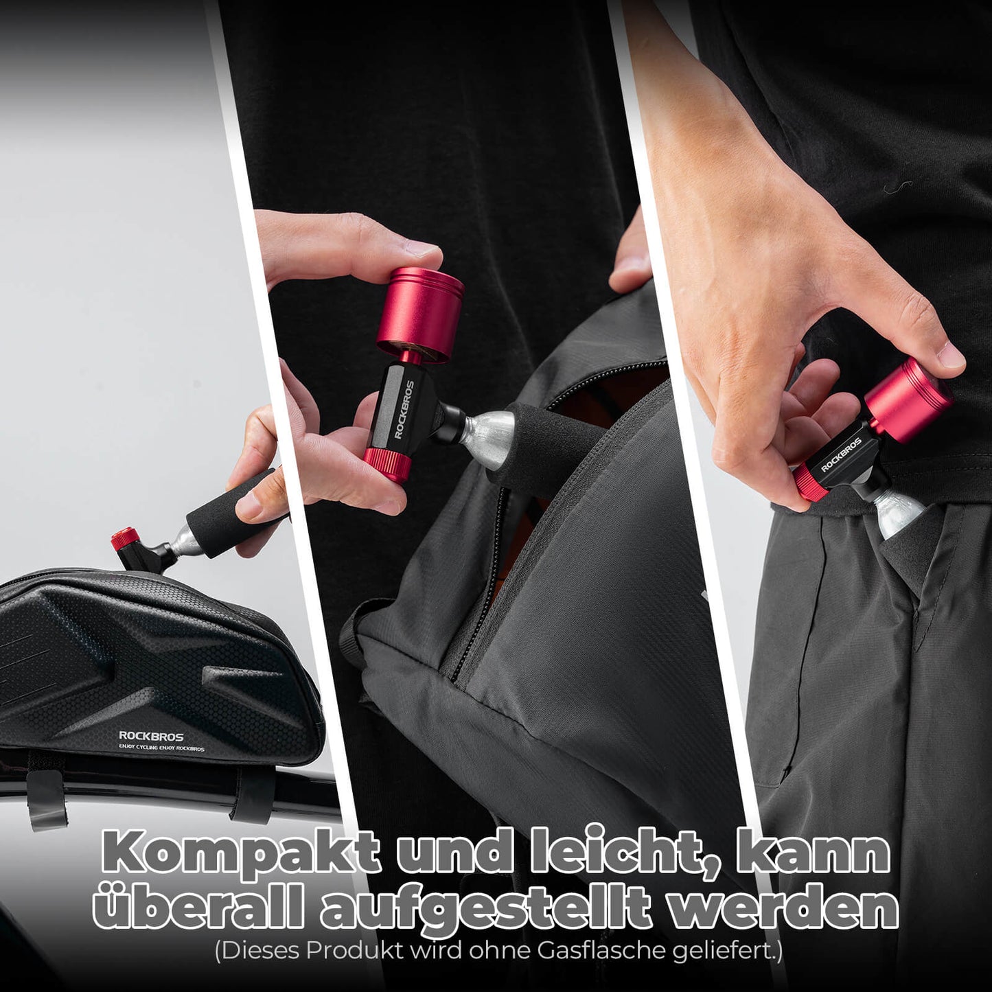 CO2 Fahrradpumpe Minipumpe für Presta & Schrader Ventile