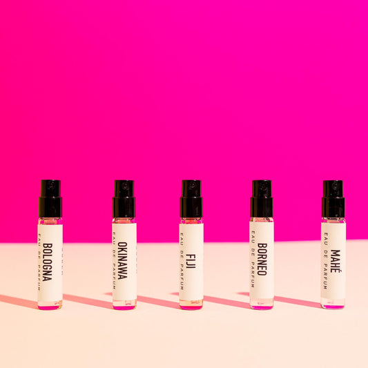 Discovery Set Floral mit fünf Unisex Düften und 20 Prozent Gutschein-sober