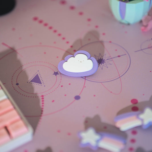 Praktischer Haarklammer Wolkenmotiv für perfekten Halt