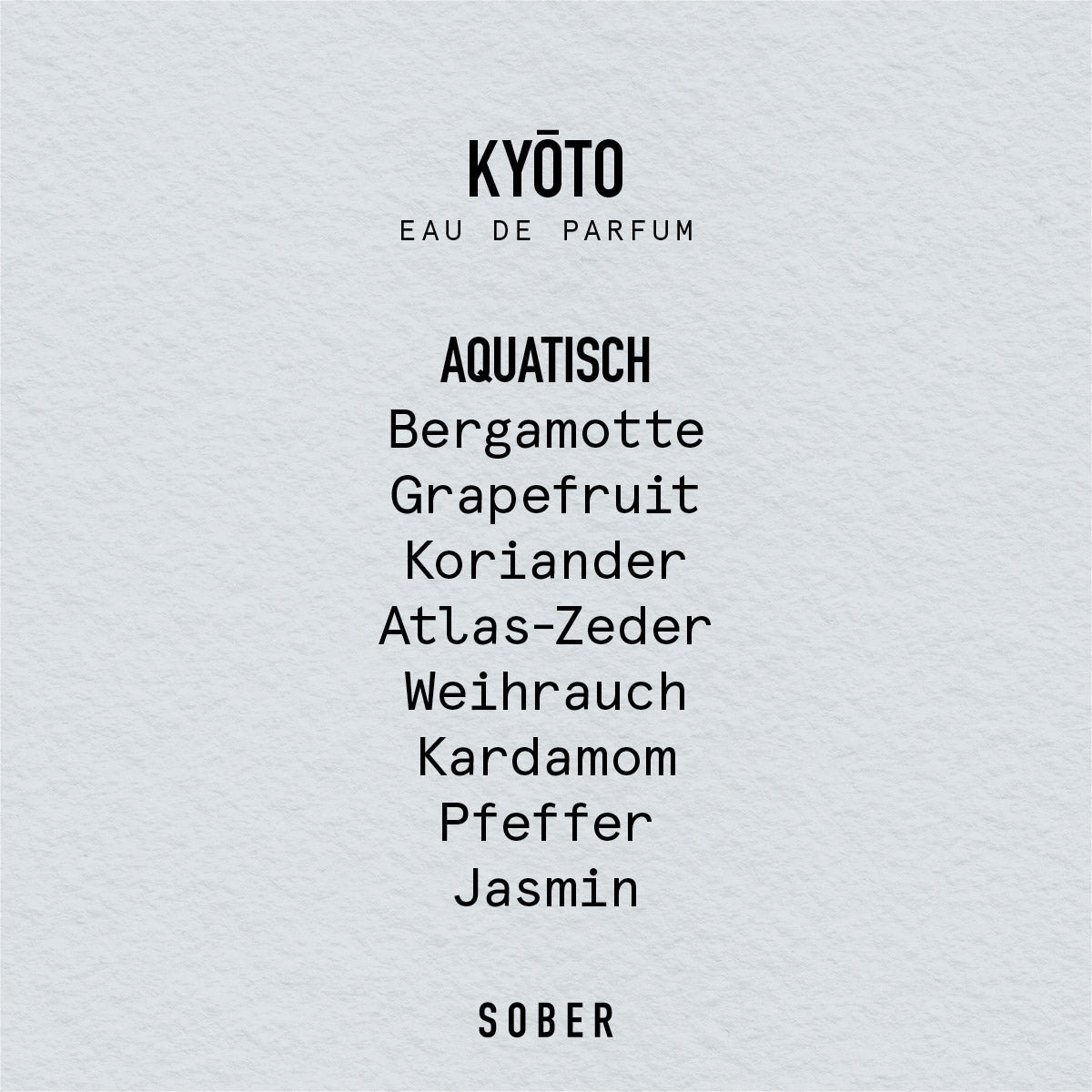 KYŌTO Unisex Eau de Parfum 50ml mit frischer und eleganter Duftkomposition-sober