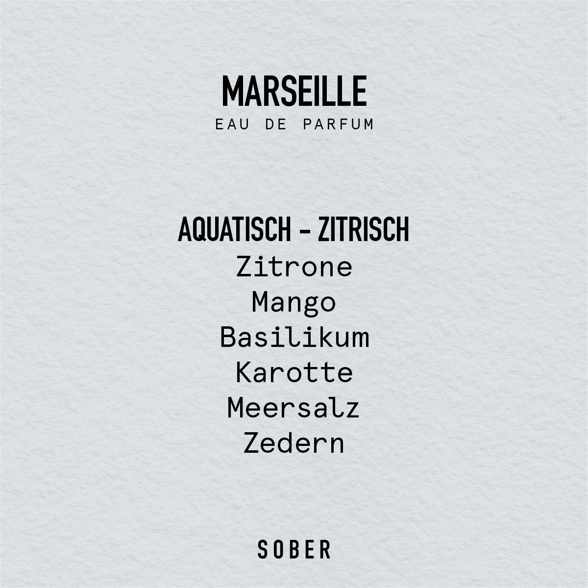 MARSEILLE Eau de Parfum 50ml Unisex frischer Duft mit Zitrone und Mango-sober