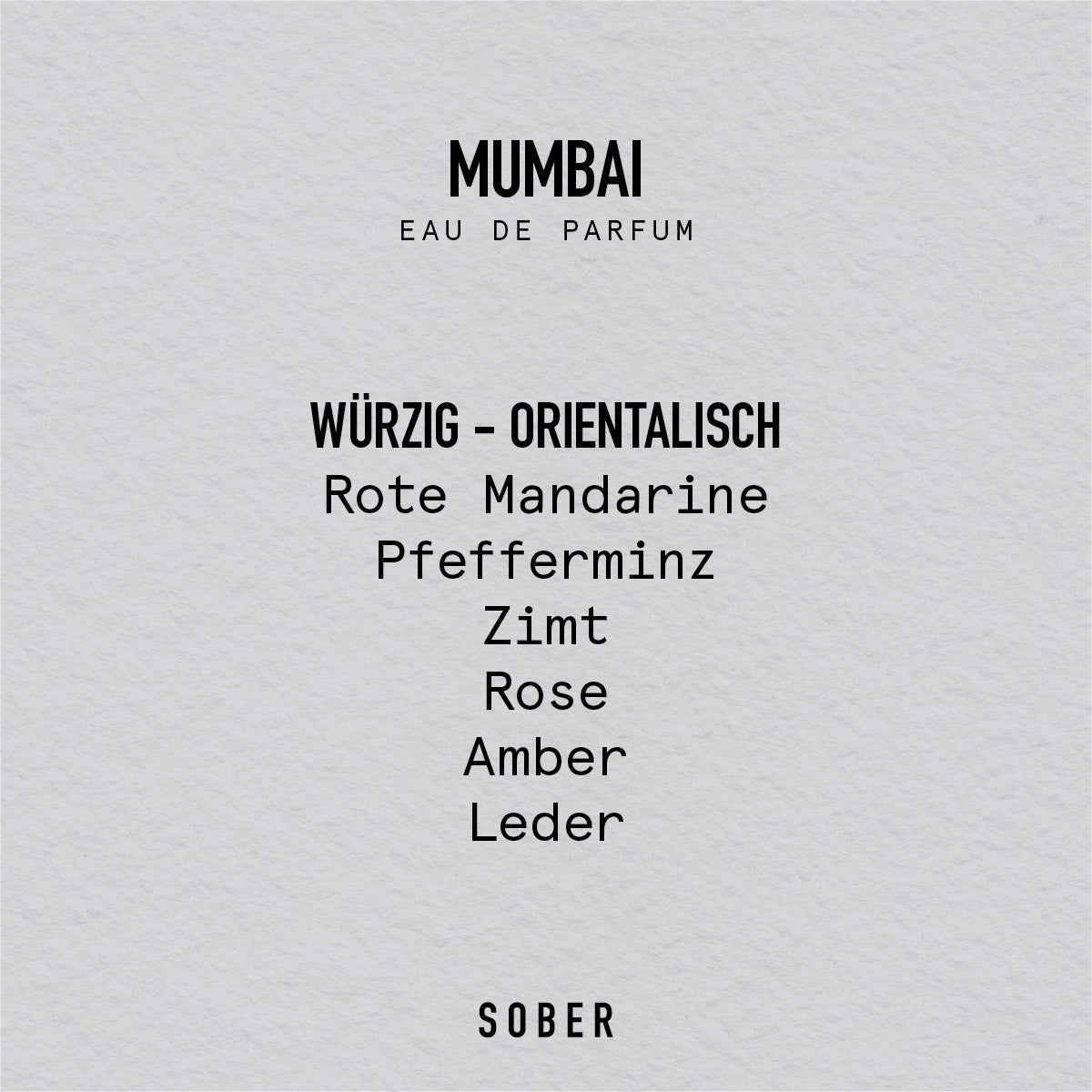MUMBAI Eau de Parfum für Unisex 50ml würzig orientalisch-sober