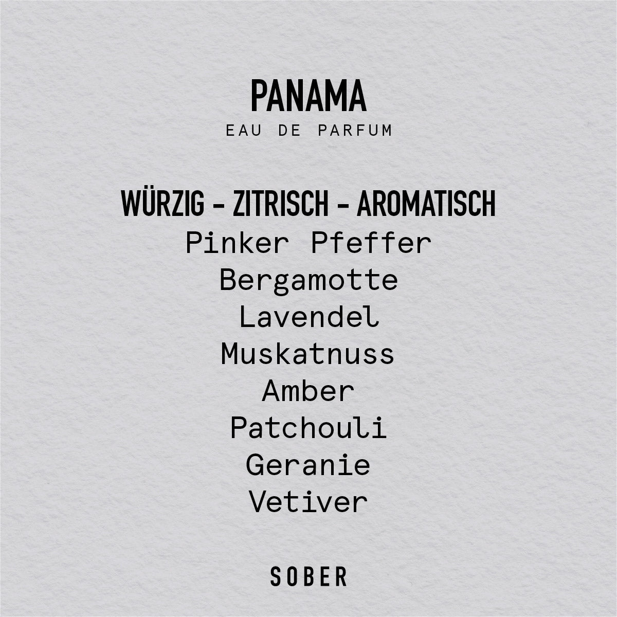 Panama Eau de Parfum Unisex 50ml Würzig Zitrischer Duft-sober