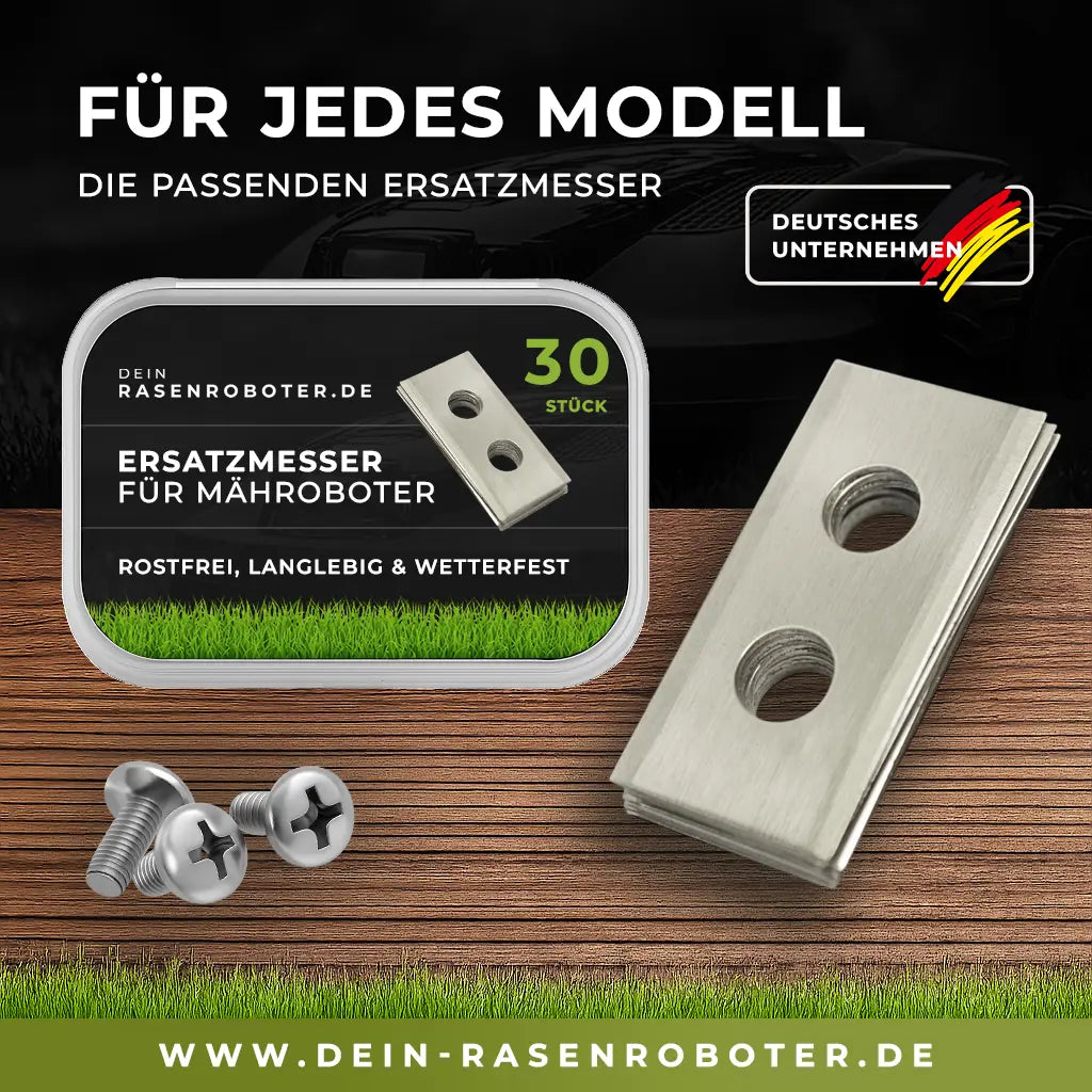 30 langlebige Ersatzklingen aus Edelstahl für Mähroboter Modelle-Dein-Rasenroboter.de