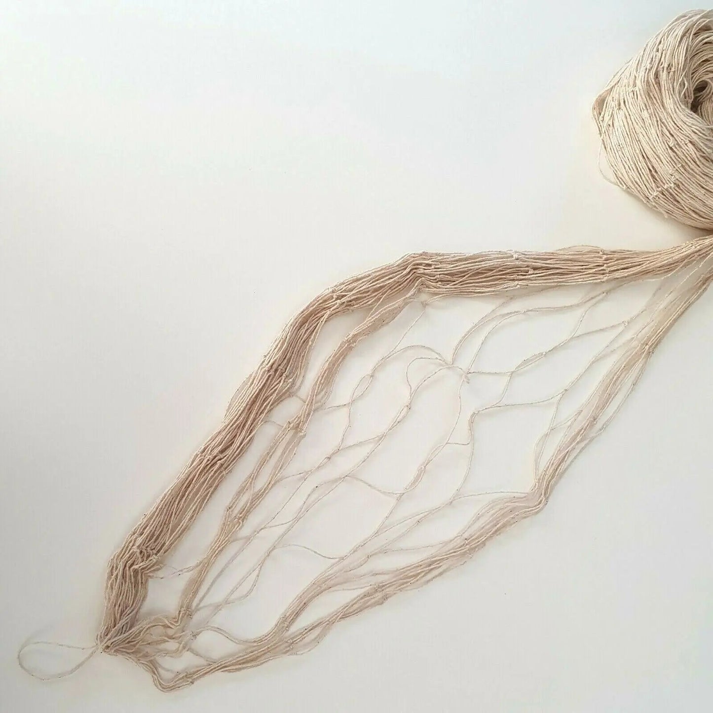 Dekonetz Fischernetz maritim weiß natur Baumwolle Deko Netz 200x400 cm