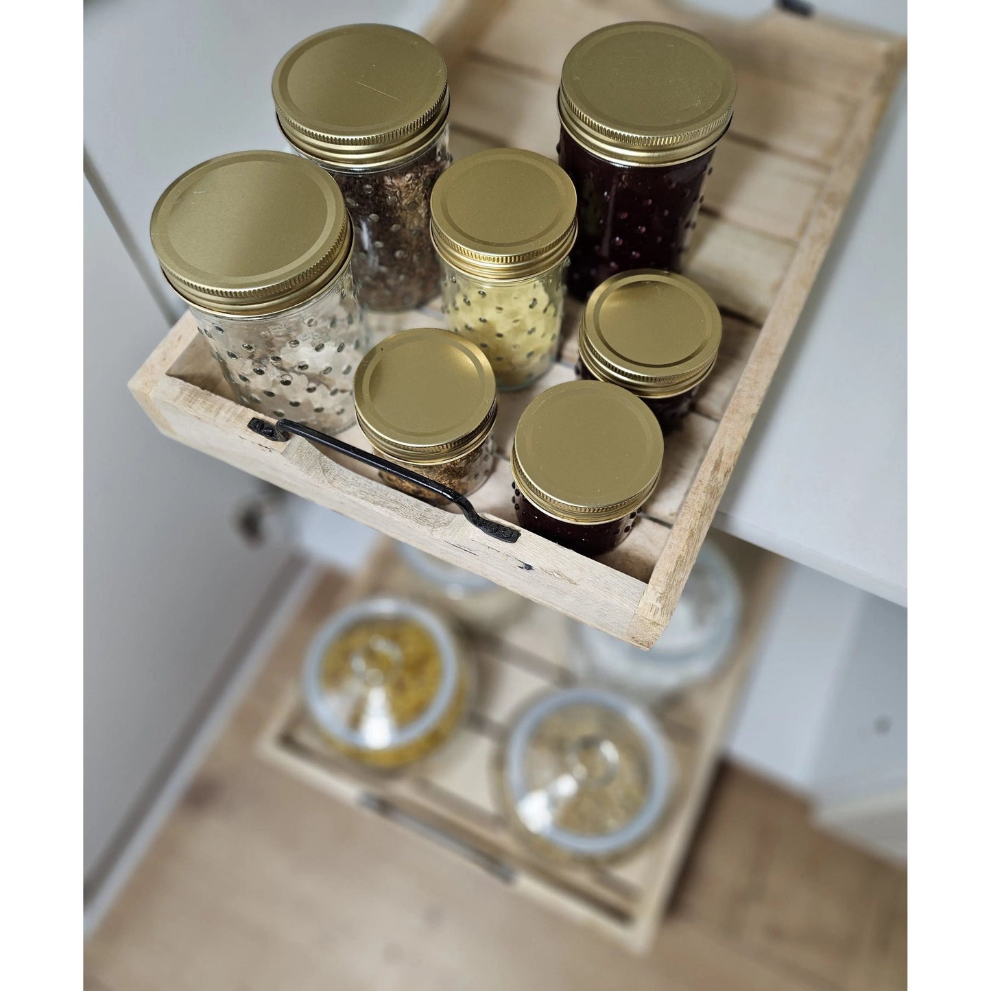 Tablett Dekotablett Holz Mango braun Deko Tischdeko Kerzentablett Holztablett Mittel: 46 x 31 cm