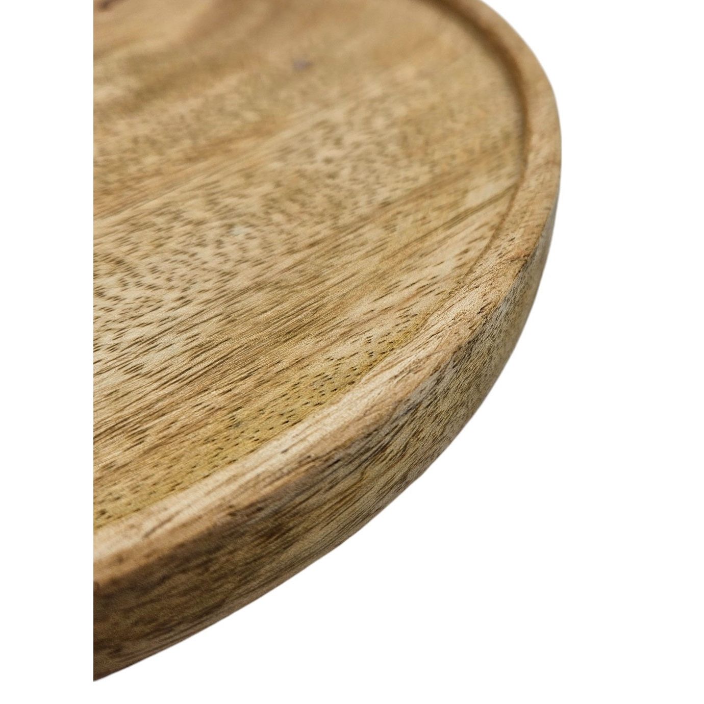 Dekoteller Teller Mango Holz Dekobrett Untersetzer Schmuckteller Tablett Ø 25 cm