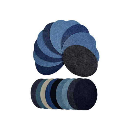 Jeansflicken 5er/10er Sparpack  zum Aufbügeln/ovale  Bügelflicken/Reparaturflicken