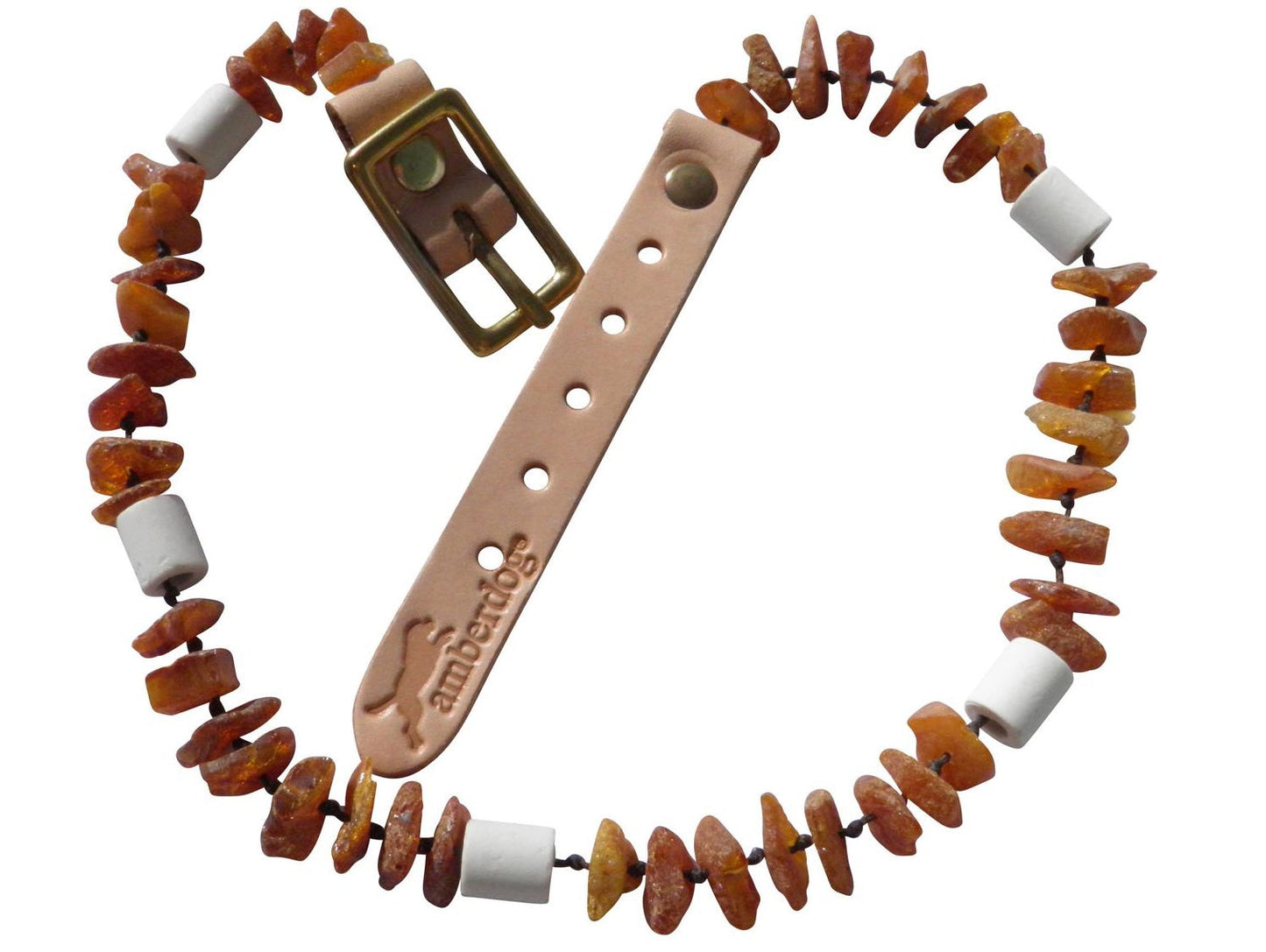 EM-Keramik Bernsteinkette für Hunde – Natürliches Premium-Accessoire