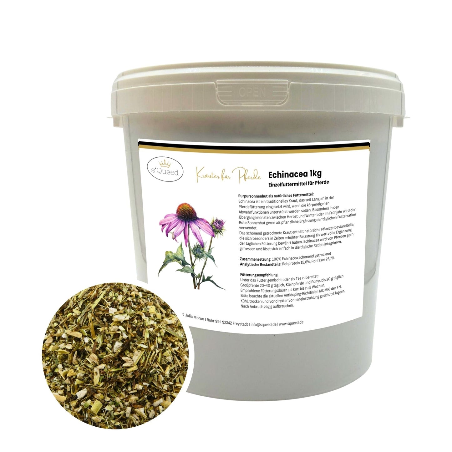 1kg Echinacea natürlicher Immun Booster für Pferde