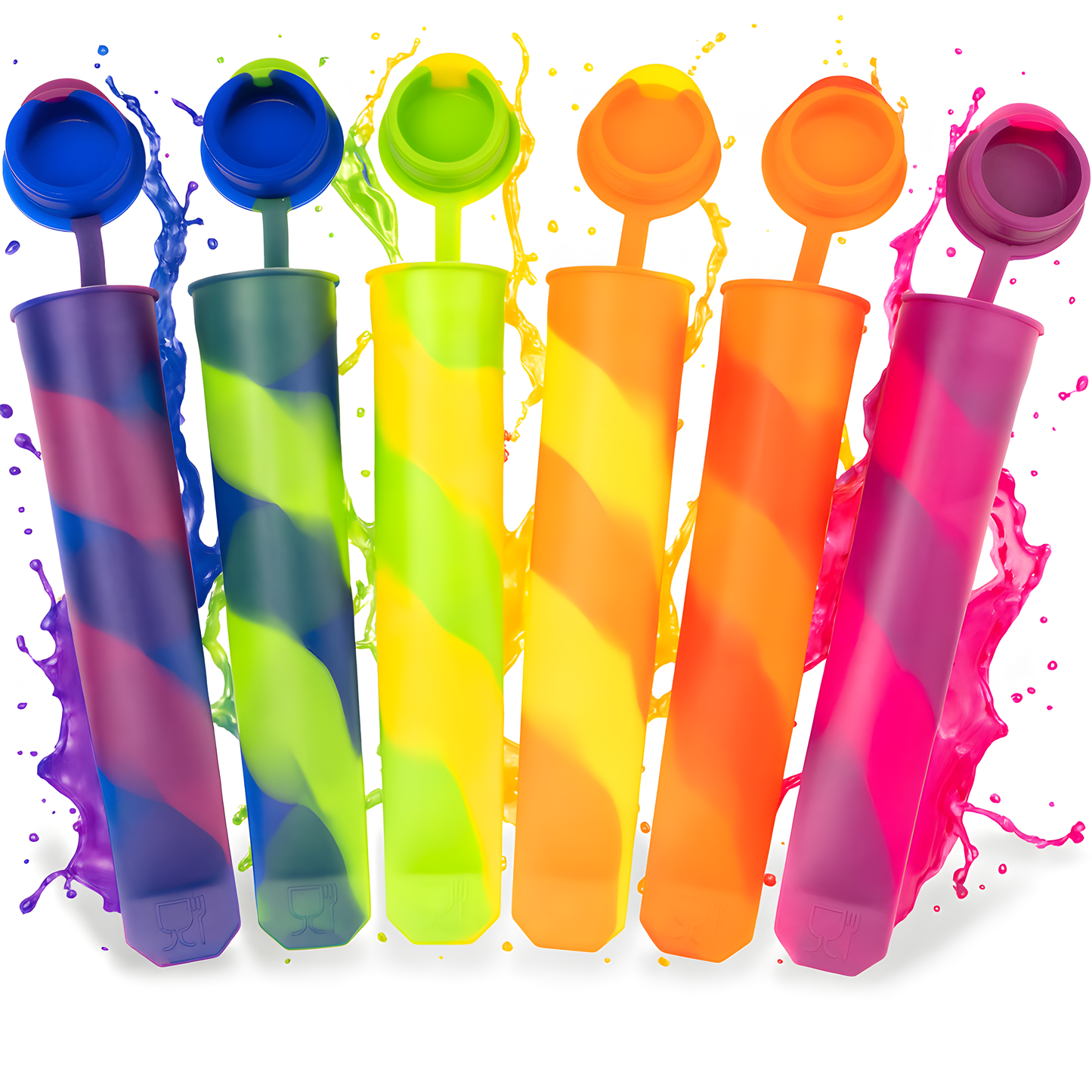 Wiederverwendbare Eisformen aus Silikon - 6 Stück