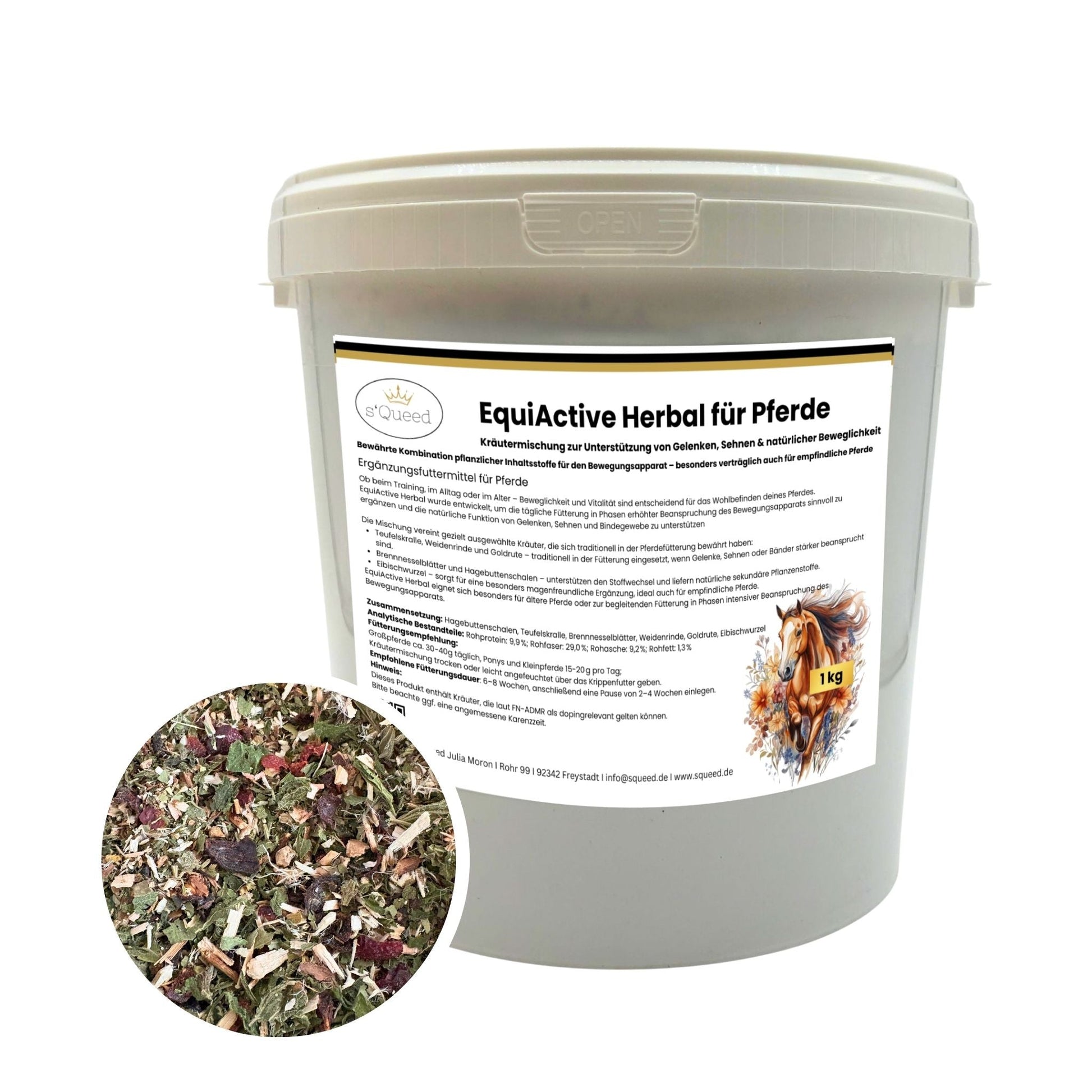EquiActive Herbal 1kg – Kräutermischung zur Unterstützung von Beweglichkeit & Vitalität beim Pferd