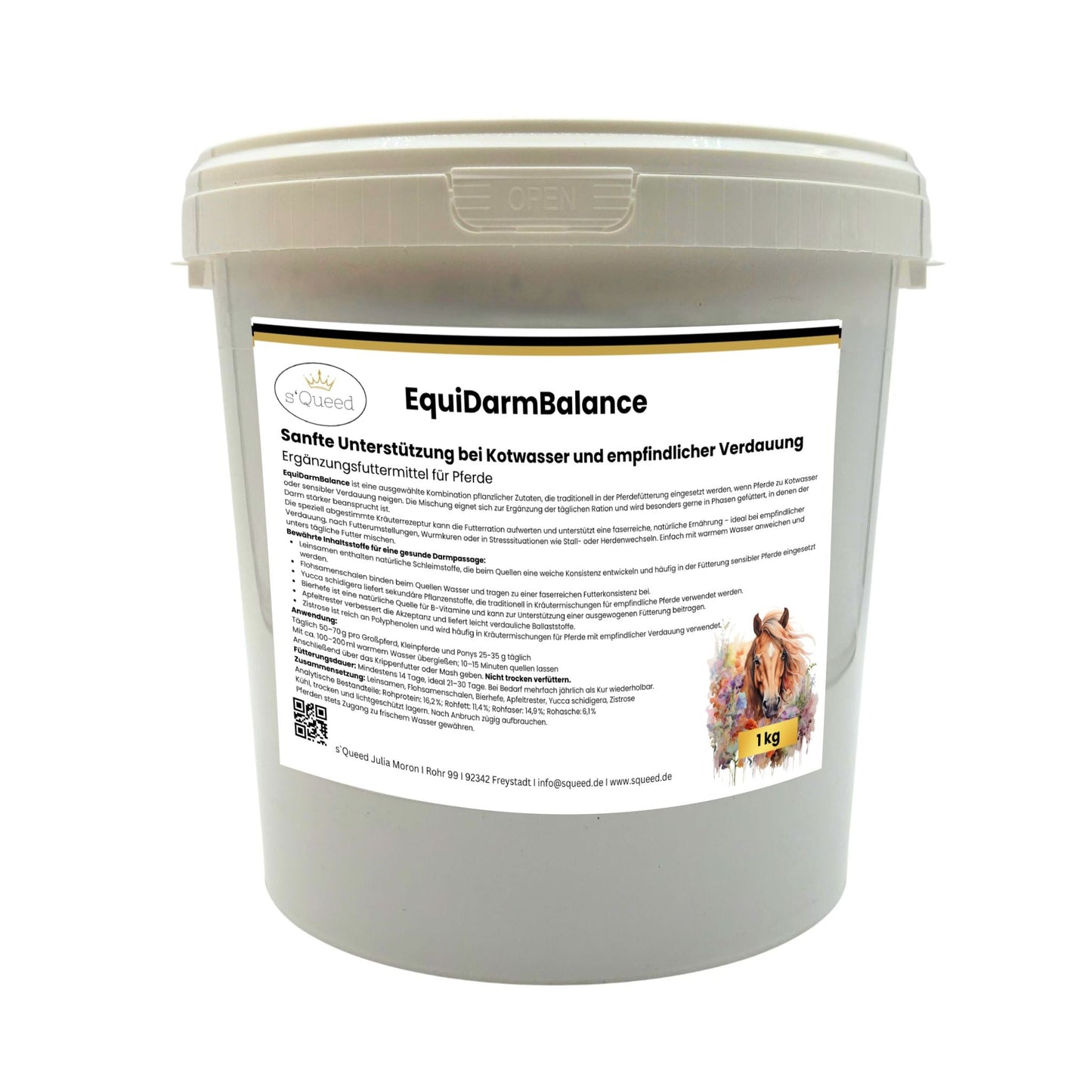 EquiDarmBalance 1kg natürliches Zusatzfutter bei Kotwasser und sensibler Verdauung