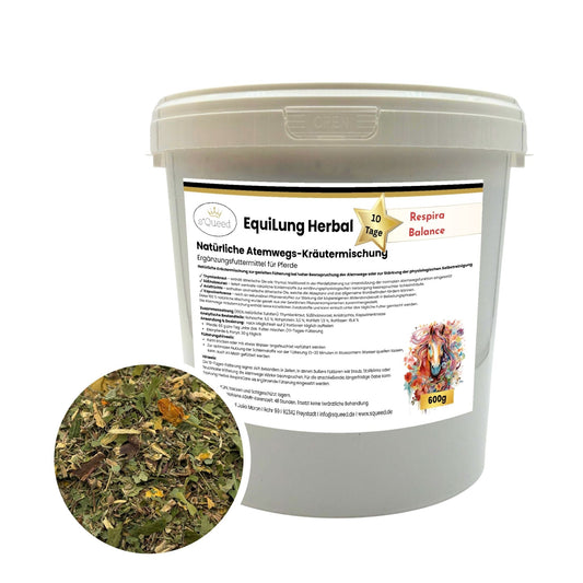 EquiLung Herbal RespiraBalance – Kräutermischung für Pferde in Phasen erhöhter Schleimbildung oder bei beanspruchten Atemwegen-s`Queed