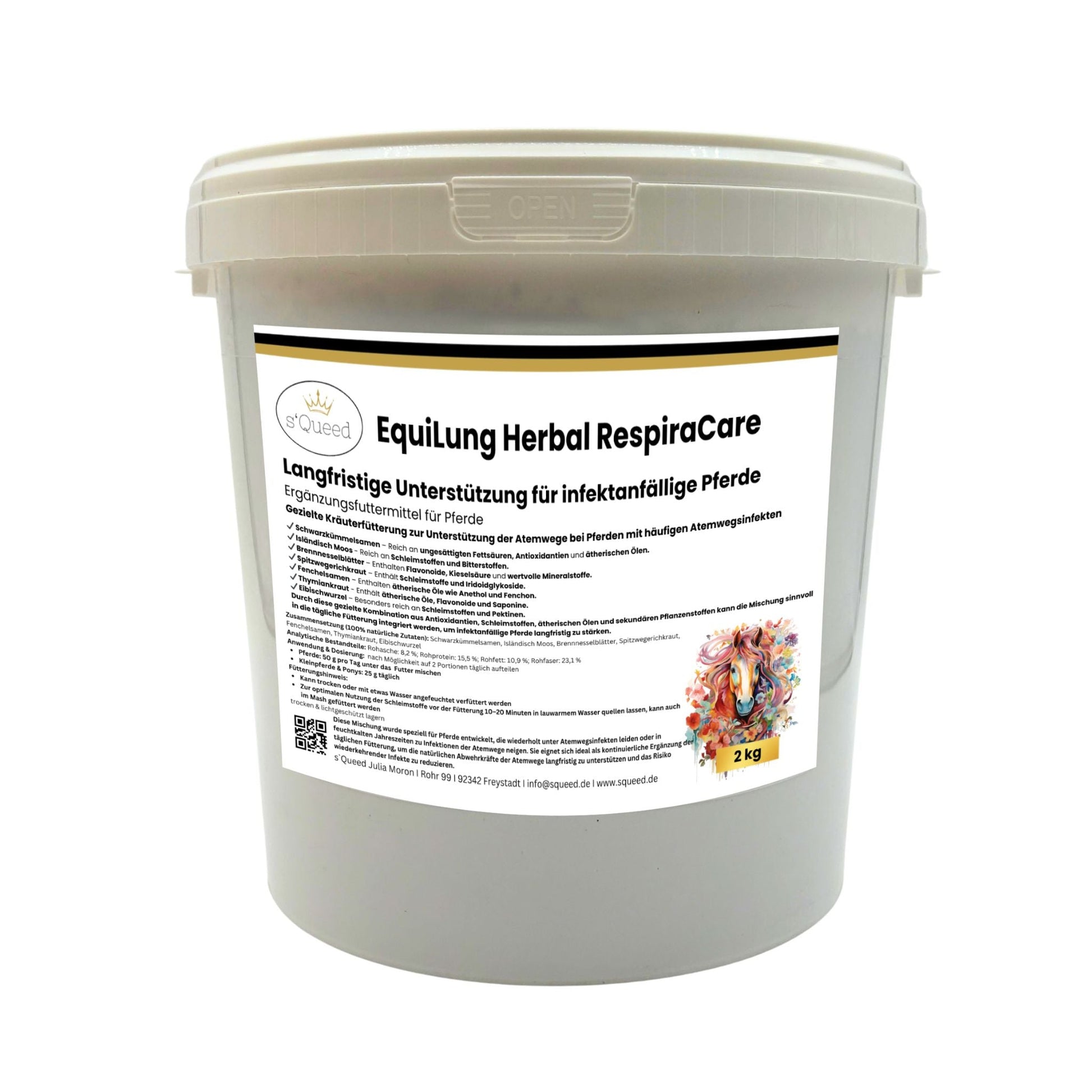 EquiLung Herbal RespiraCare – Kräutermischung für Pferde zur Langzeitfütterung bei beanspruchten Atemwegen