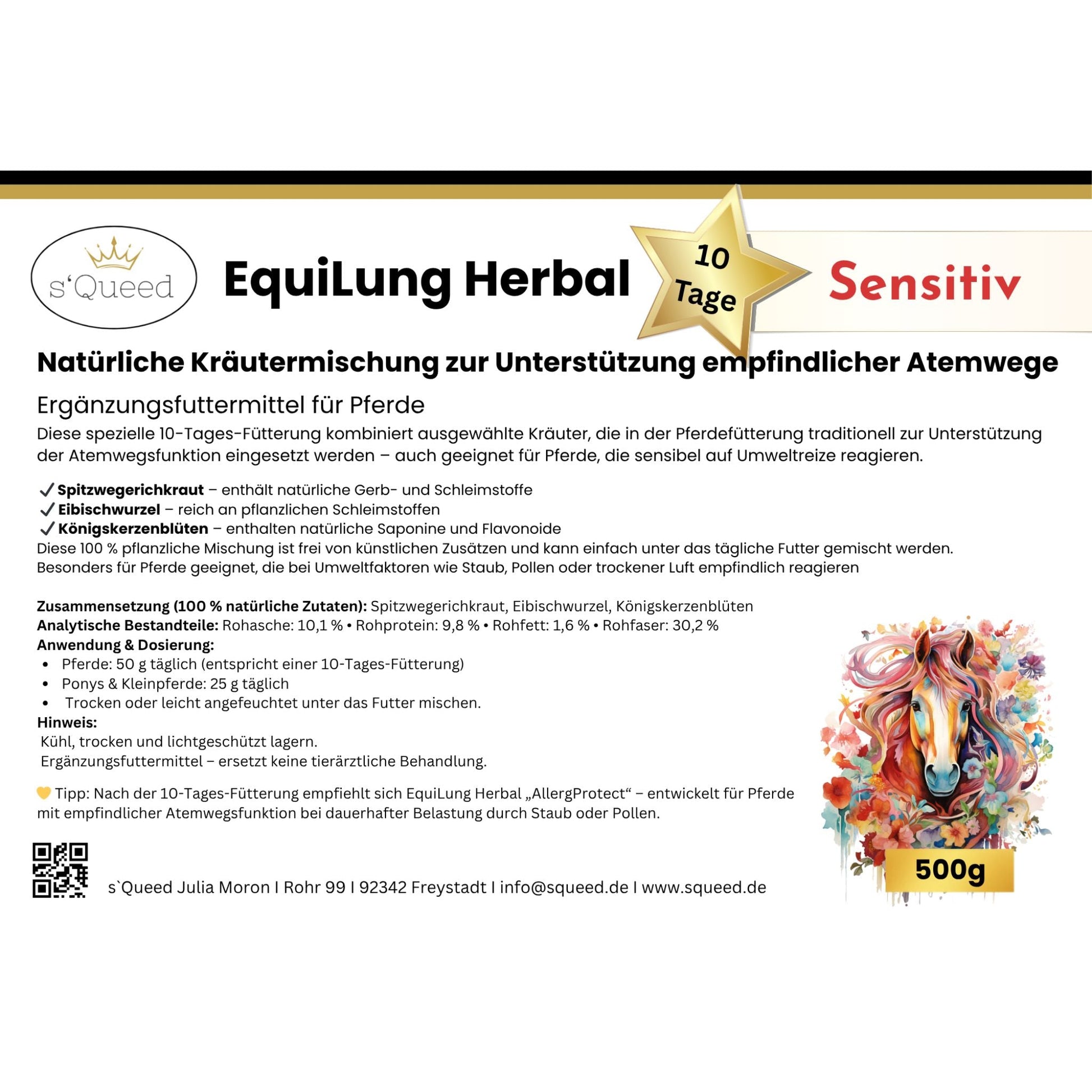 EquiLung Herbal Sensitiv 10 Tage Fütterung für empfindliche Atemwege