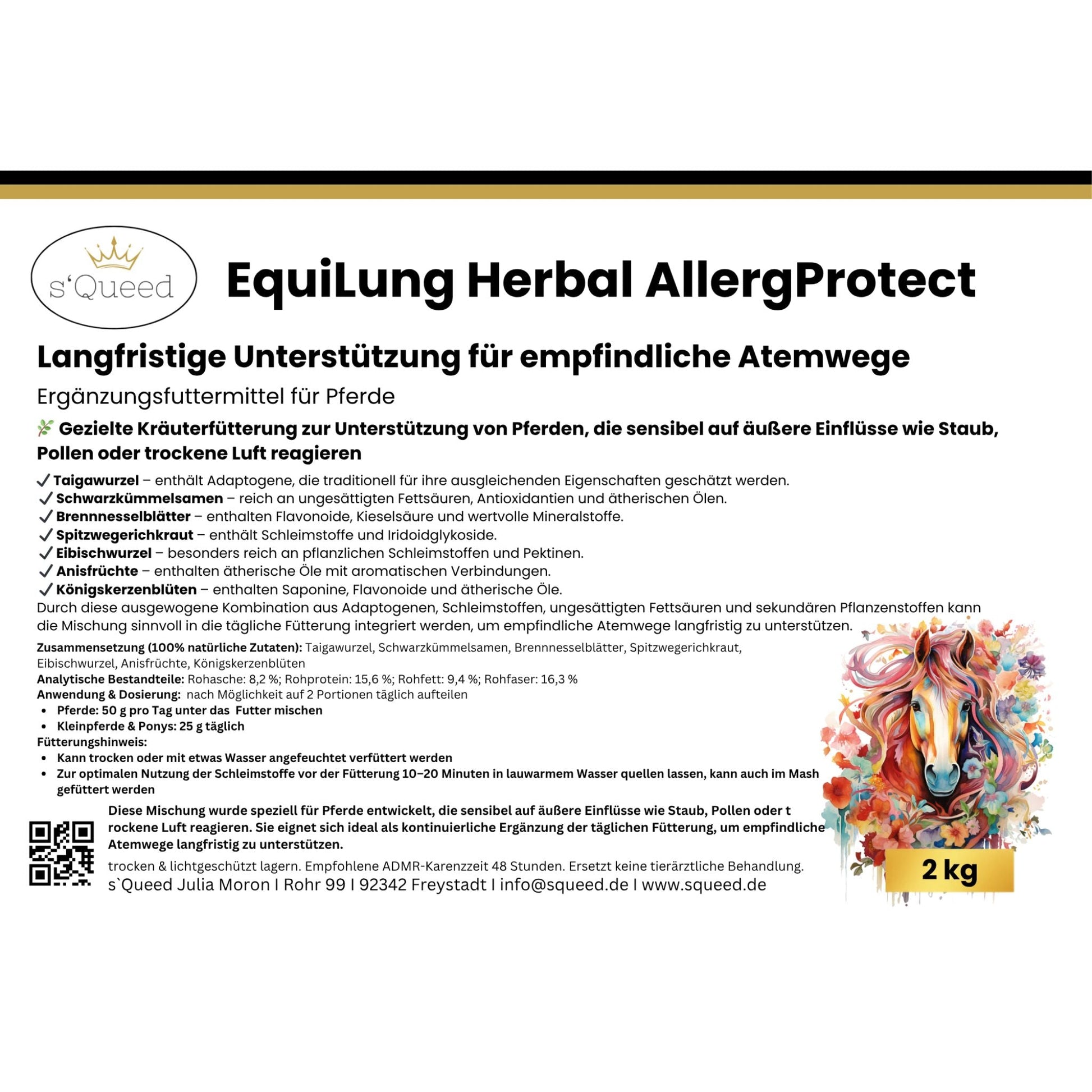 EquiLung Herbal AllergProtect Pferde Kräutermischung für Atemwege
