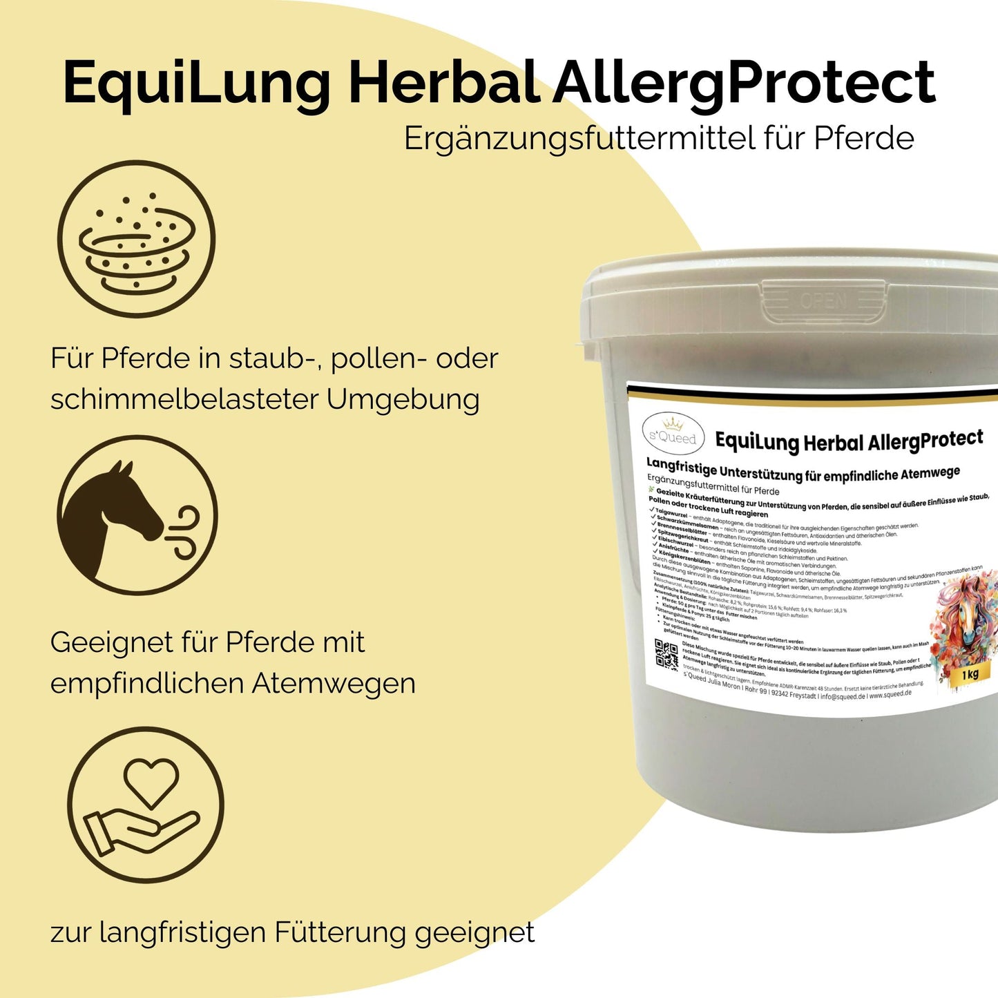EquiLung Herbal AllergProtect Pferde Kräutermischung für Atemwege