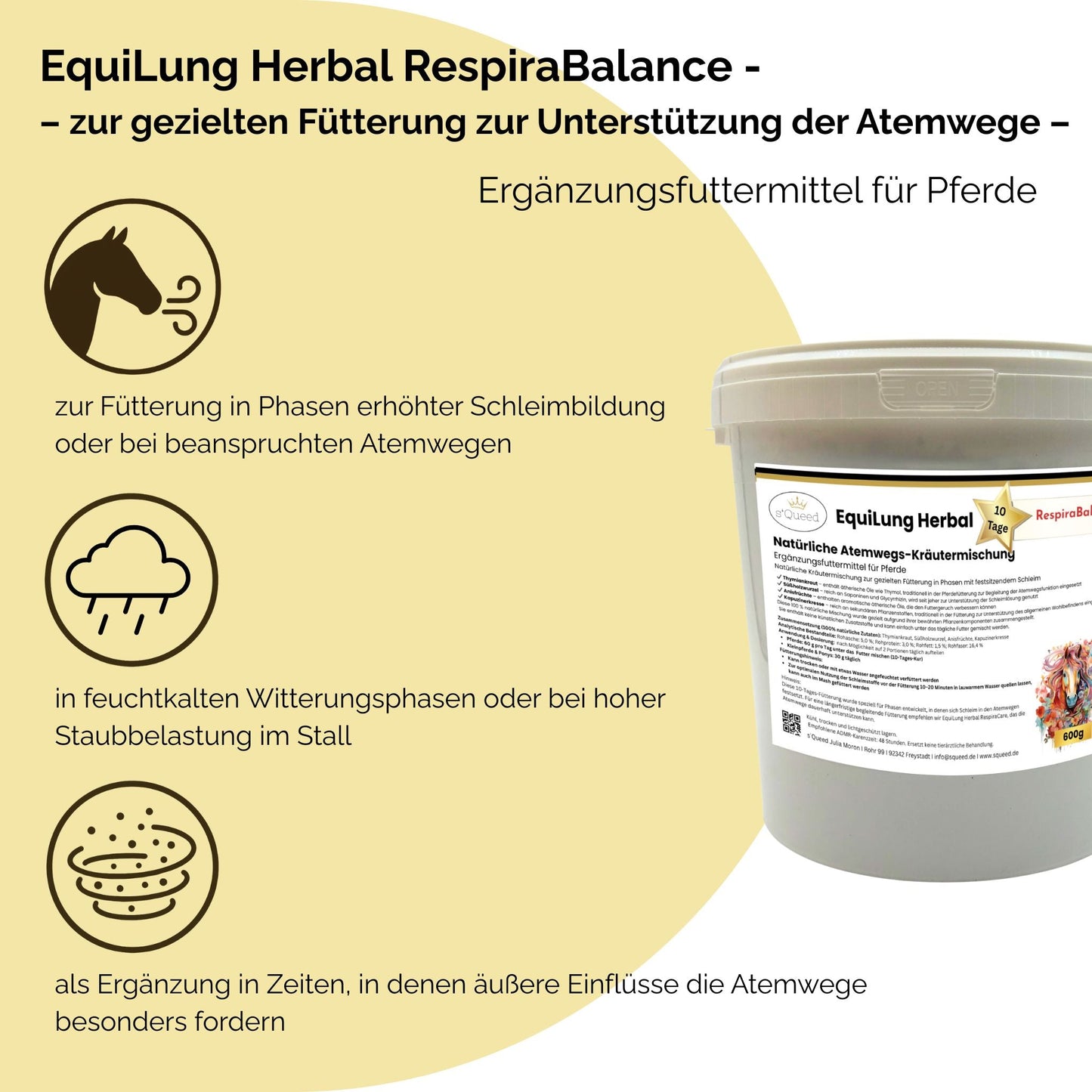 EquiLung Herbal RespiraBalance Kräutermischung zur Atemweg Unterstützung