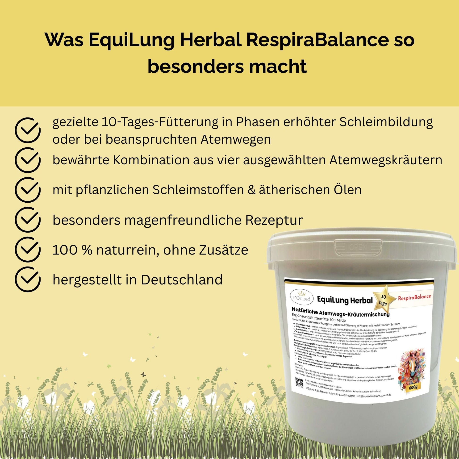 EquiLung Herbal RespiraBalance Kräutermischung zur Atemweg Unterstützung