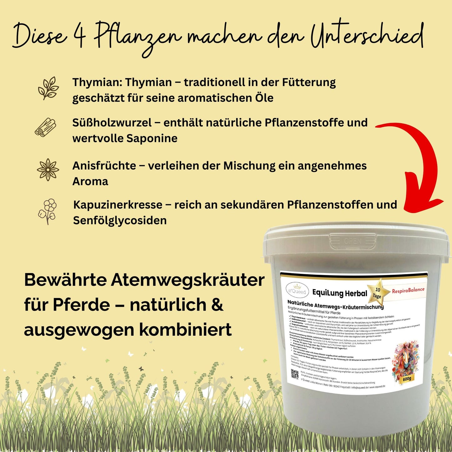 EquiLung Herbal RespiraBalance Kräutermischung zur Atemweg Unterstützung