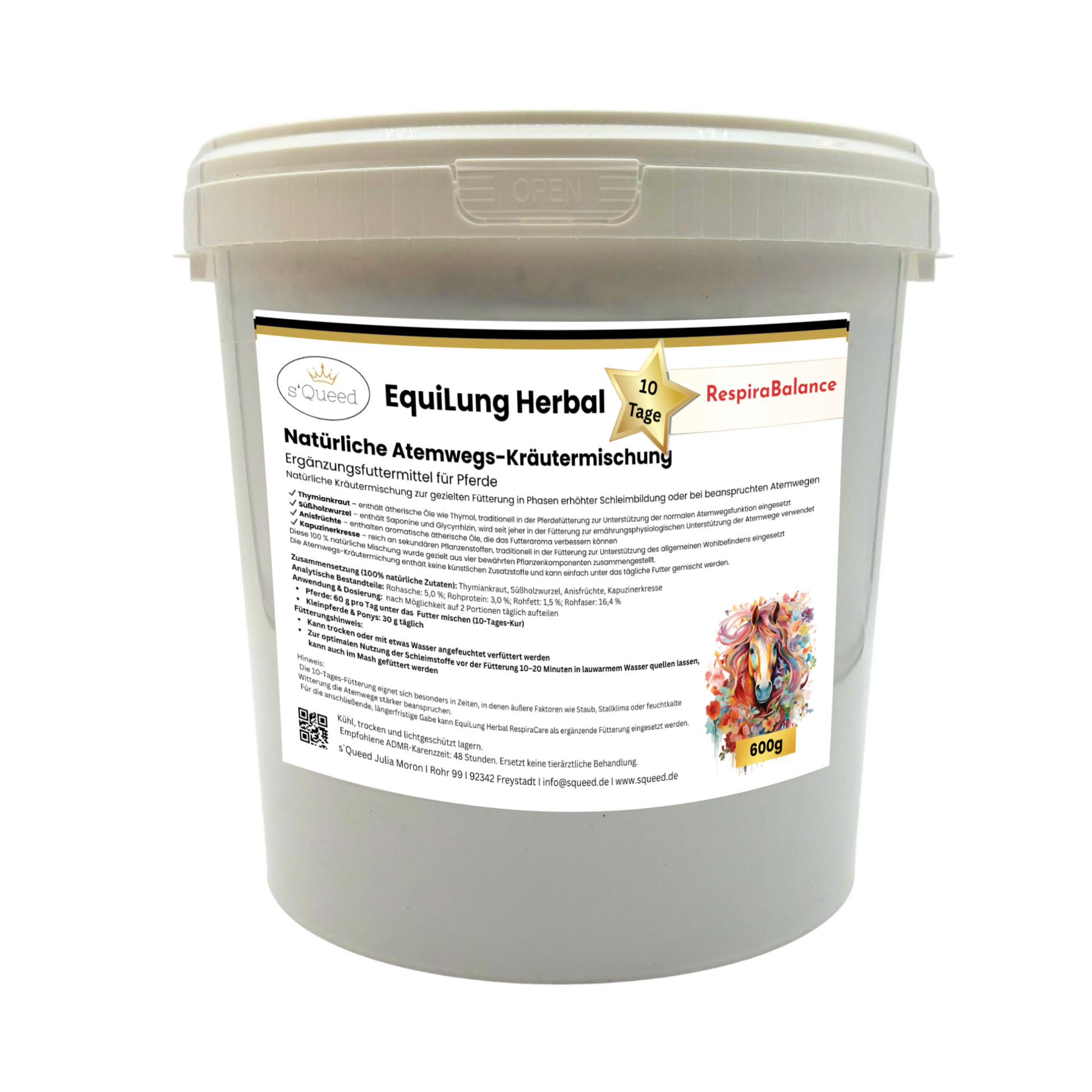 EquiLung Herbal RespiraBalance Kräutermischung zur Atemweg Unterstützung