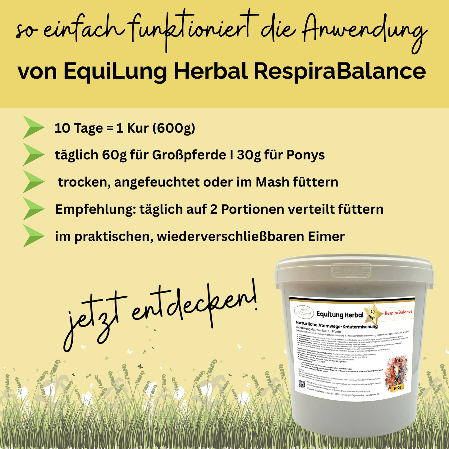 EquiLung Herbal RespiraBalance Kräutermischung zur Atemweg Unterstützung