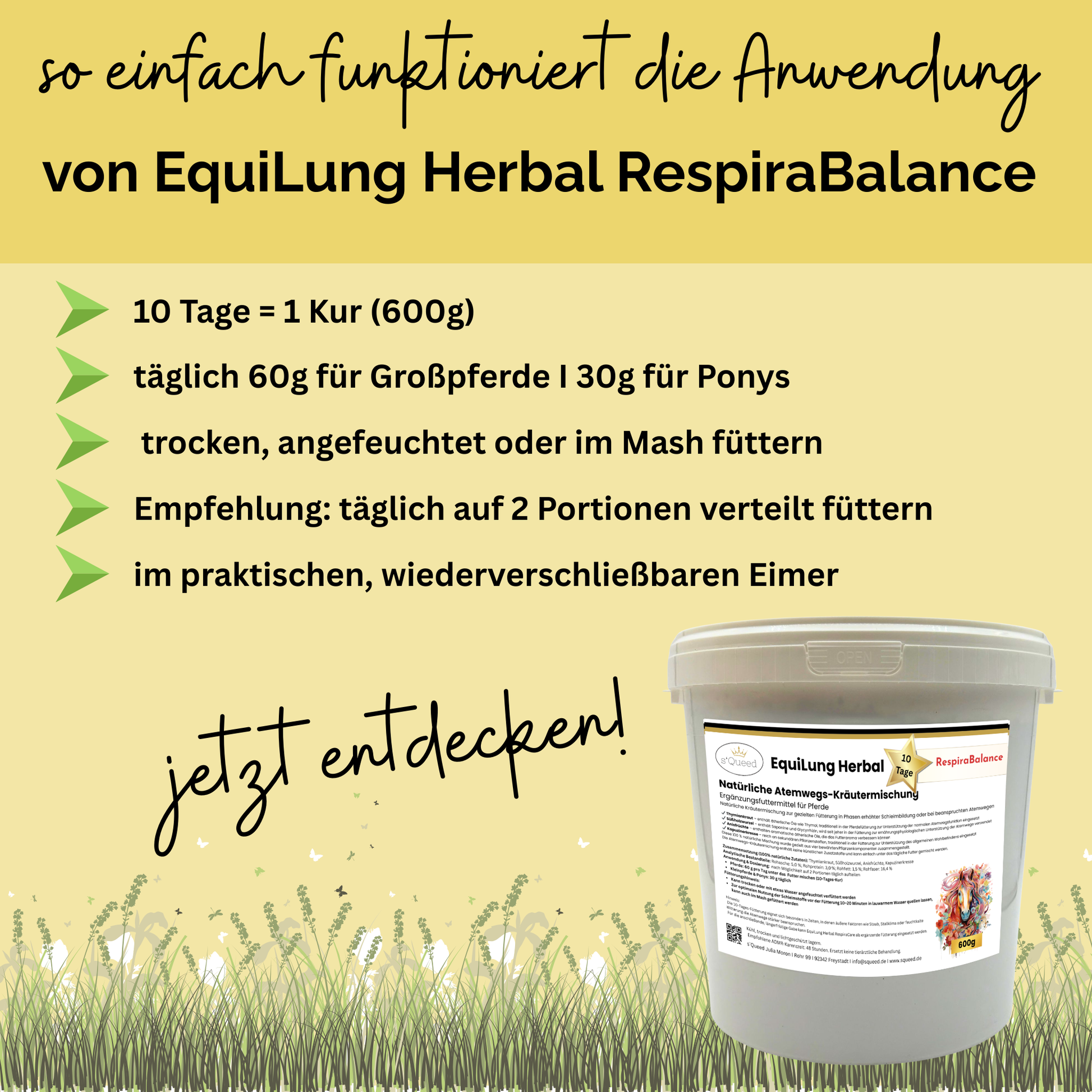 EquiLung Herbal RespiraBalance Kräutermischung zur Atemweg Unterstützung
