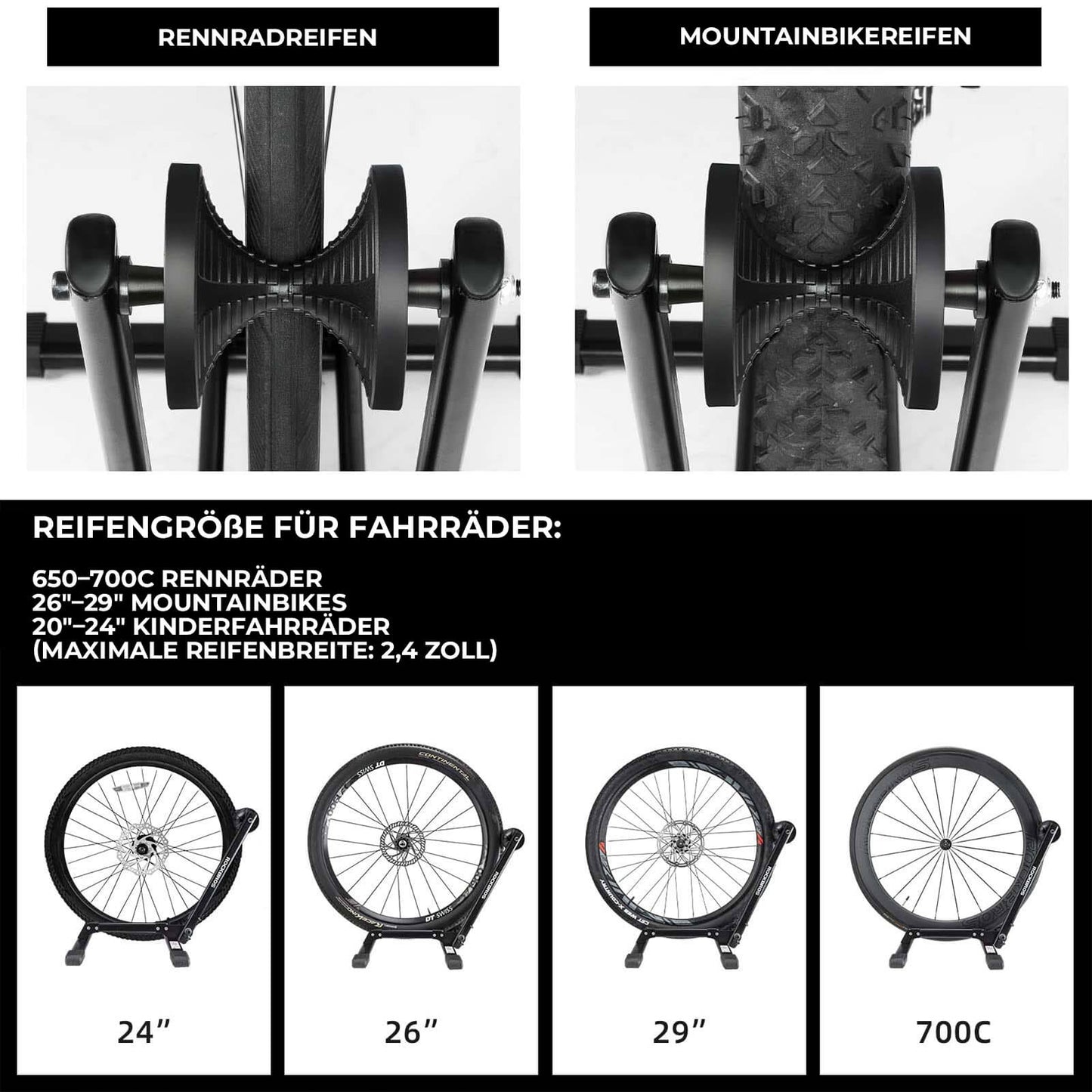 Fahrradständer Fahrrad Faltbar aus Kohlenstoffstahl