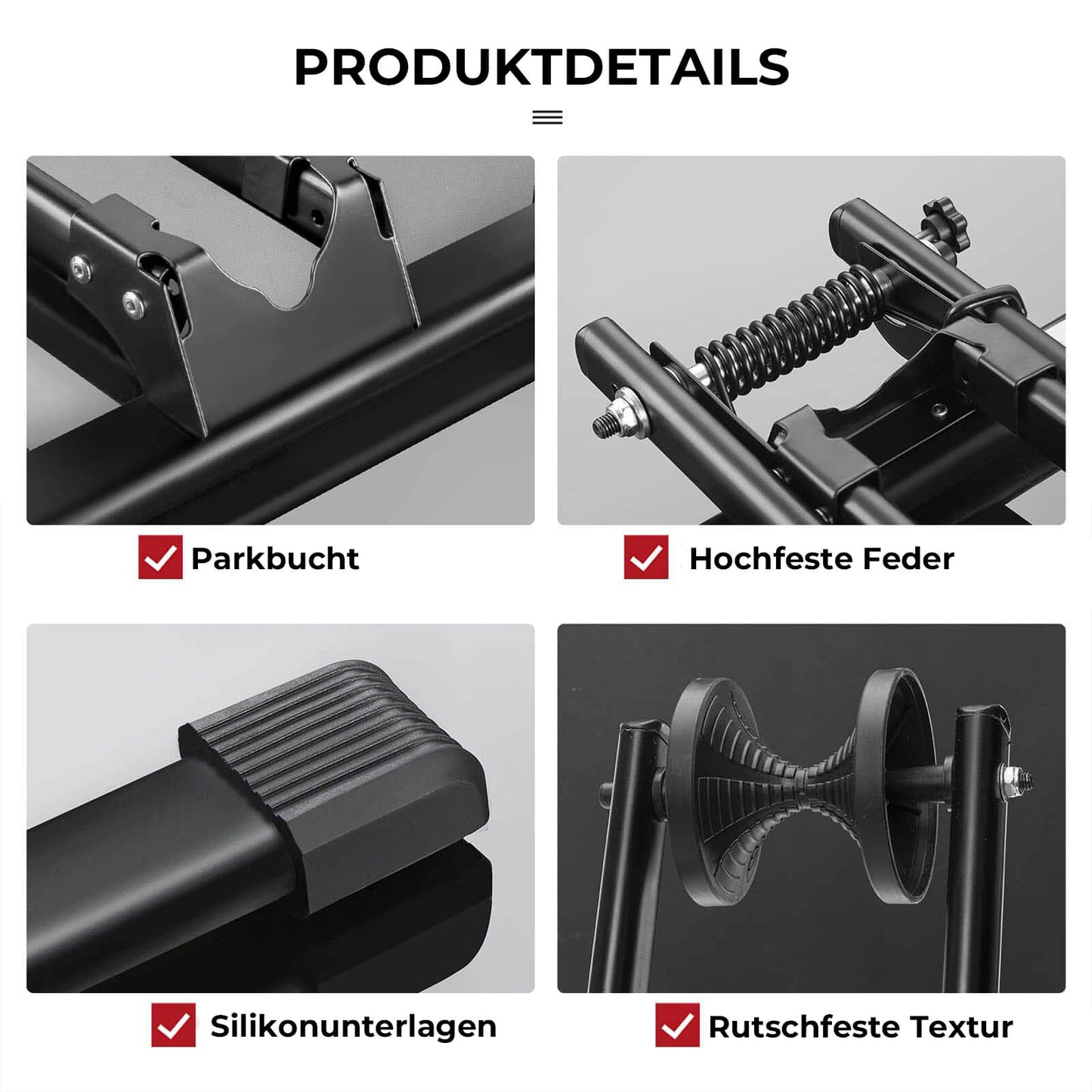 Fahrradständer Fahrrad Faltbar aus Kohlenstoffstahl