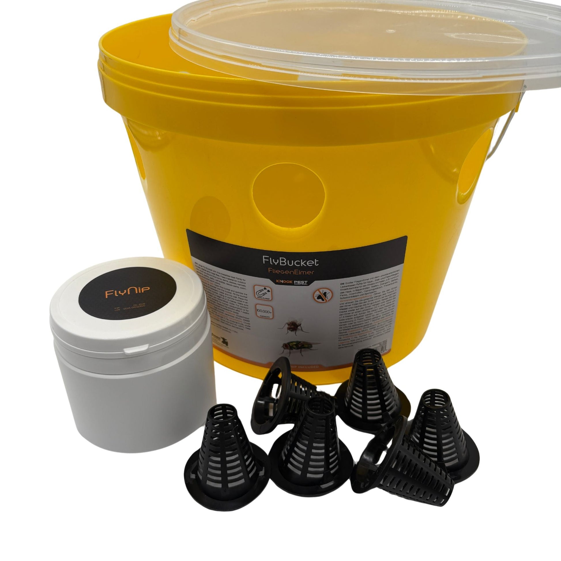 FlyNip FliegenEimer mit natürlichem Lockstoff für effektiven Fliegenschutz