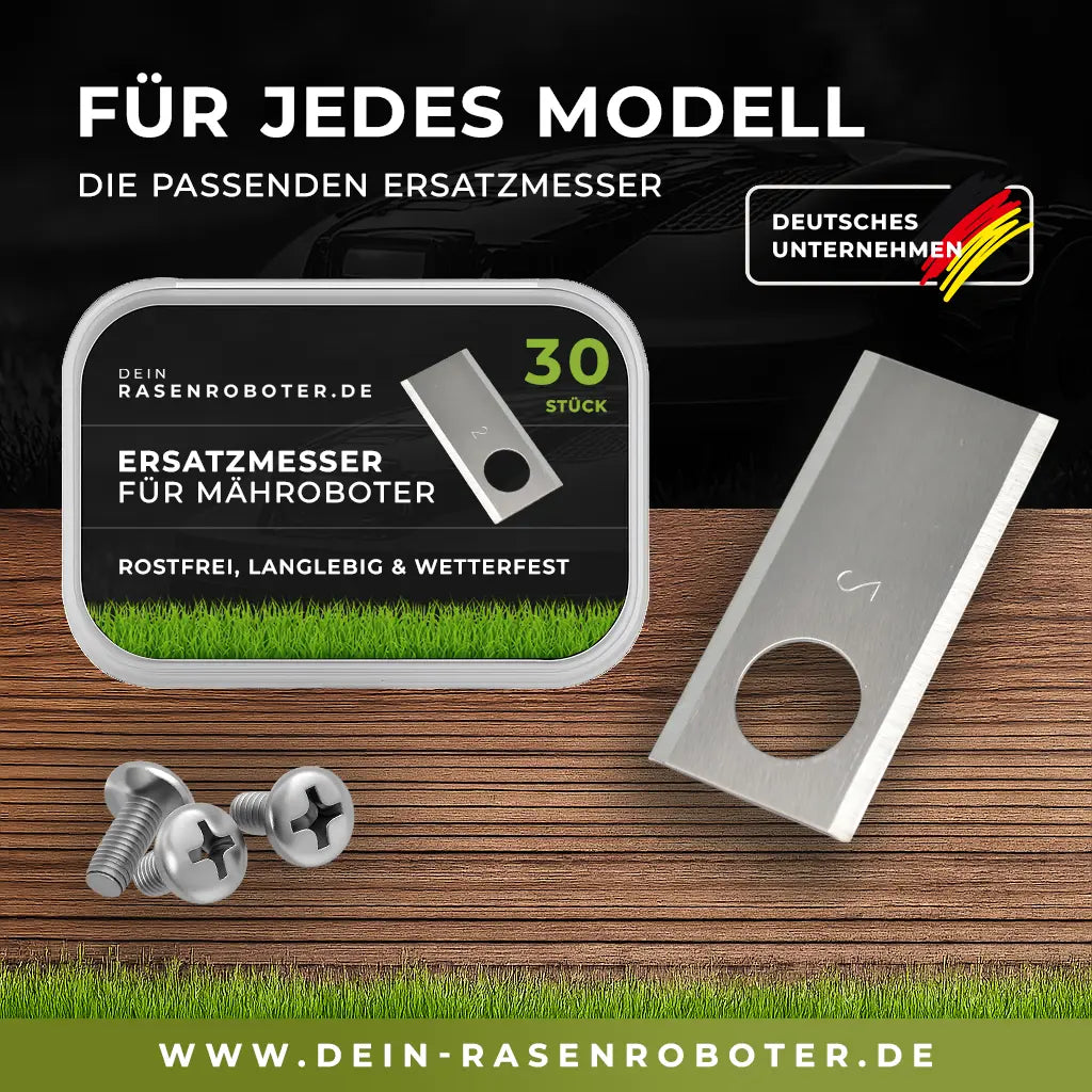 30 Edelstahl Ersatz-Klingen-Messer für Mähroboter Mähroboter Fuxtec FX-RB218, FX-RB224 - Yabubest - Home & More