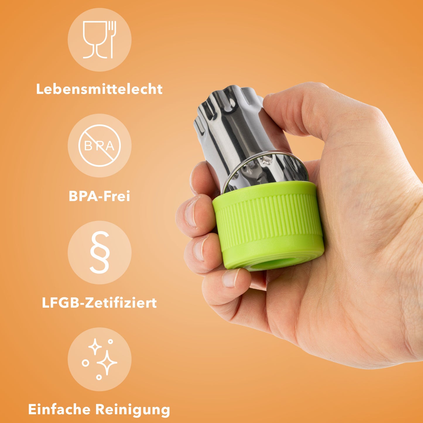 Edelstahl Ausstechformen für Gemüse Obst Gemüseausstecher - 9 Stück