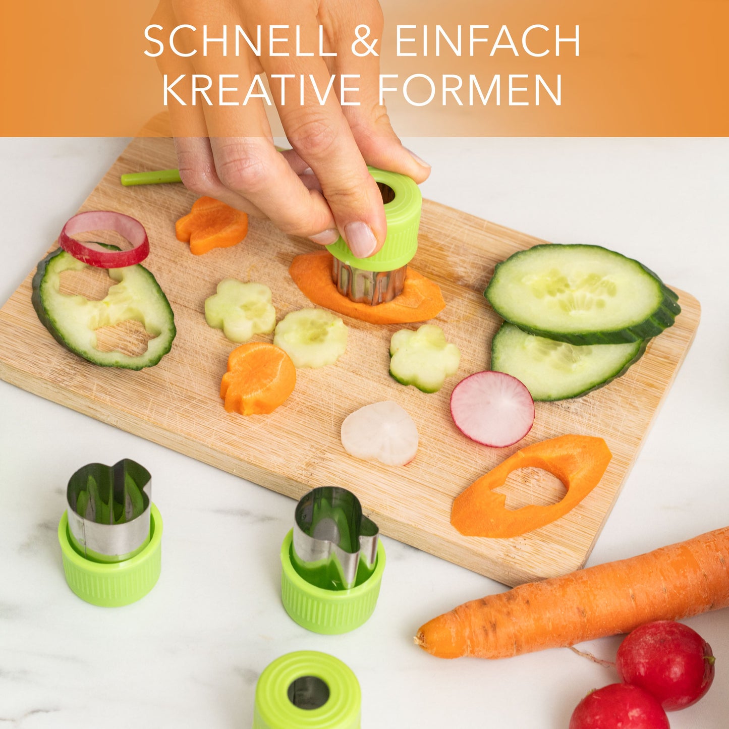 Edelstahl Ausstechformen für Gemüse Obst Gemüseausstecher - 9 Stück