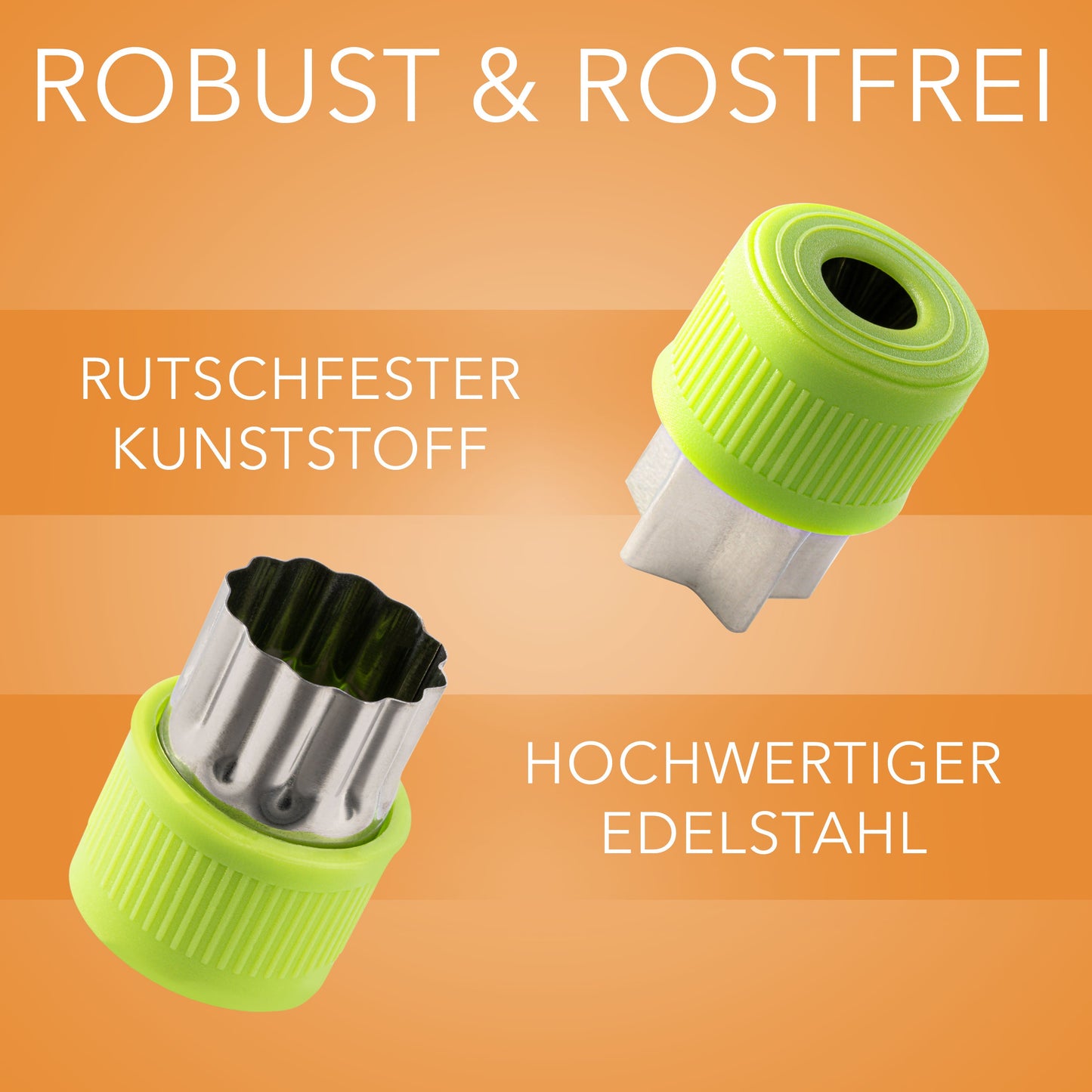 Edelstahl Ausstechformen für Gemüse Obst Gemüseausstecher - 9 Stück