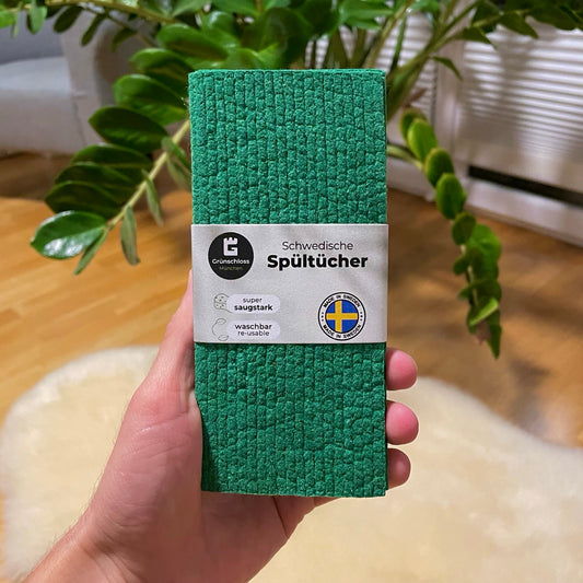 Nachhaltige schwedische Spüllappen im 2er Set Forest Green