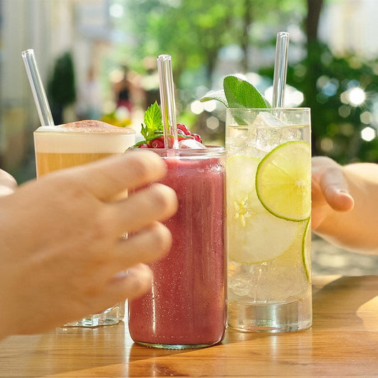 Bayerische Sprüche Edition Glasstrohhalme 6 gravierte Lustige Party Trinksprüche