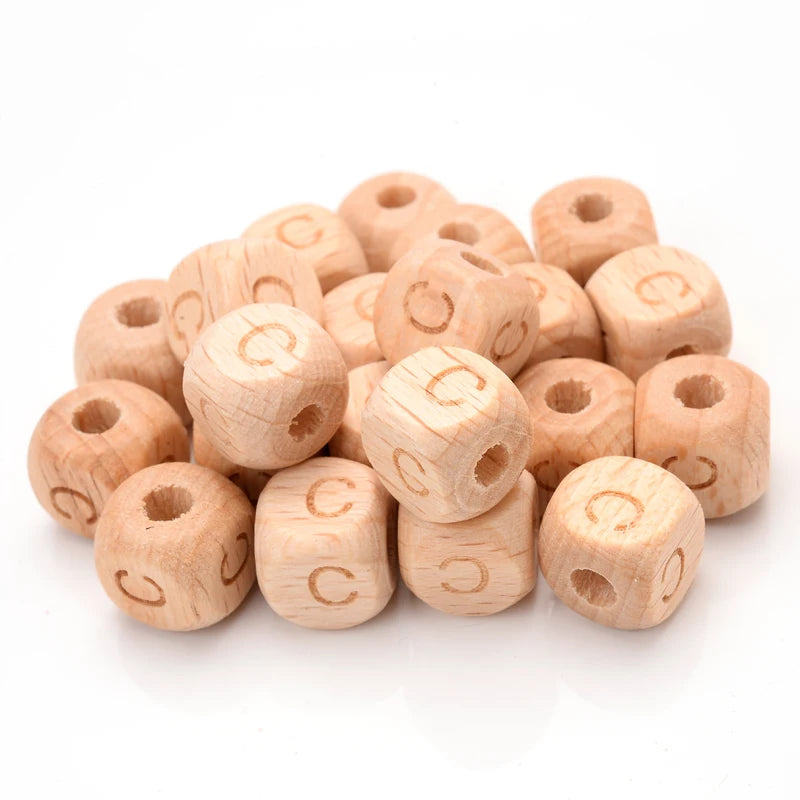 Sichere Silikon Alphabet Perlen für Baby Schnullerketten