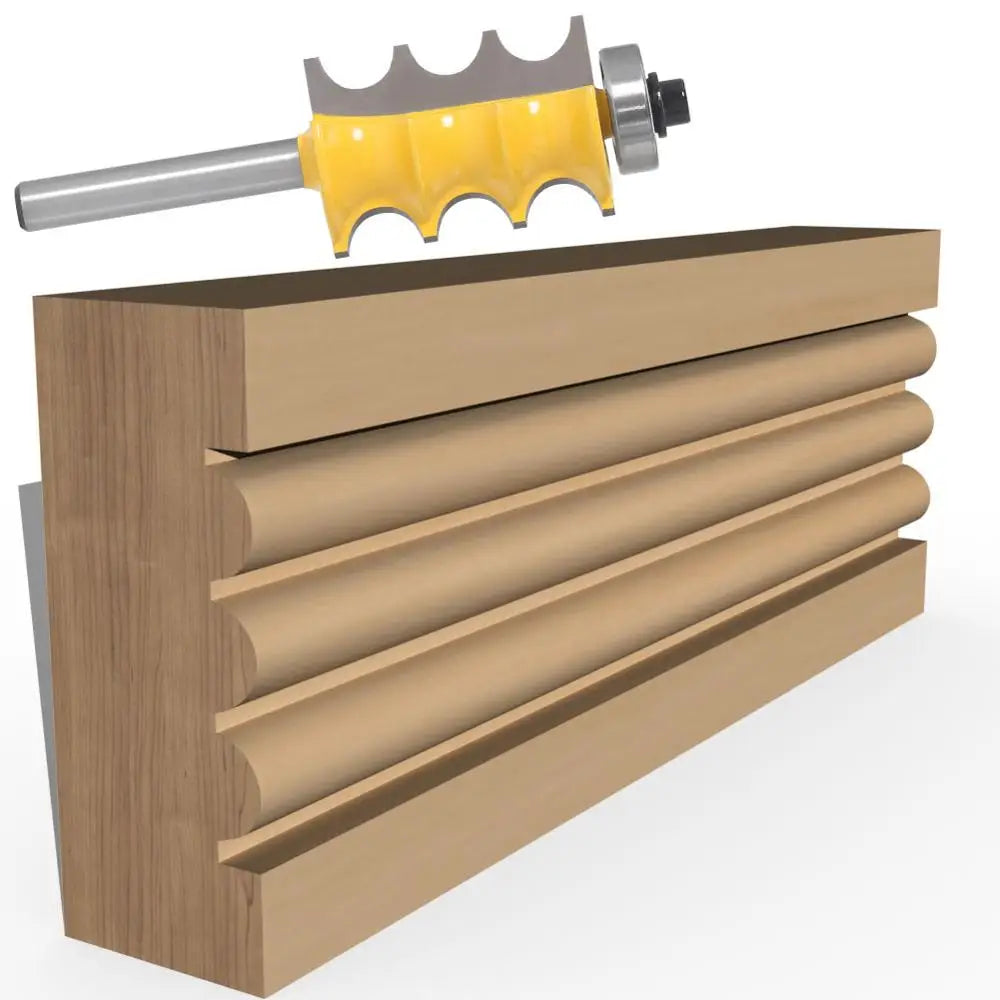 1pc 1/4 Schaft 6mm Triple Perle Form Router Bit für Holzfräsen