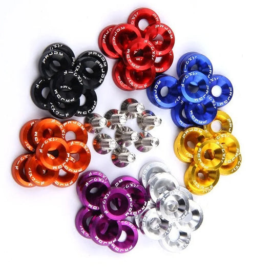 10x M6 Universal Schrauben Set für Auto Styling Kotflügel - Kennzeichen