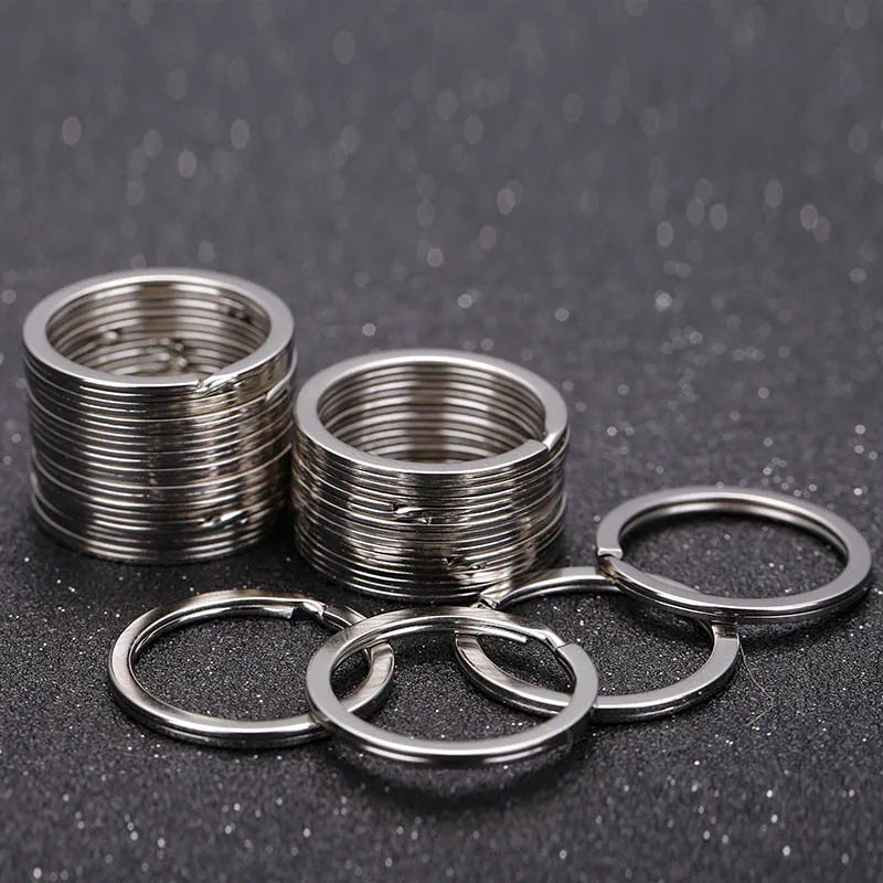 20 Edelstahl Biegeringe mit Metallhaken für DIY Schlüsselanhänger Zubehör