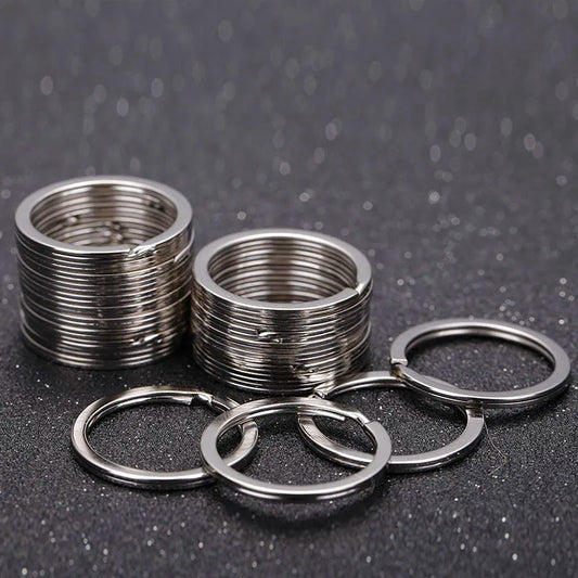 20 Edelstahl Biegeringe mit Metallhaken für DIY Schlüsselanhänger Zubehör