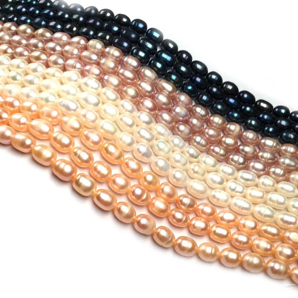 Natürliche Süßwasser-Perlen Rund Lose Schmuckperlen DIY