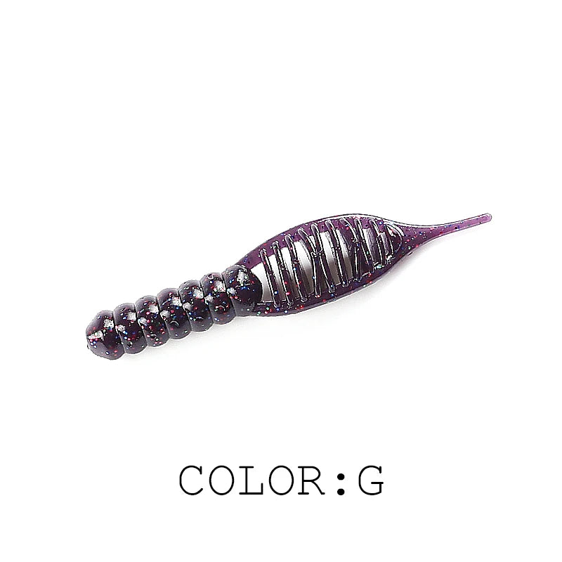 Weiche Angelköder Set - Silikon Larven 80mm/8 Stk. oder 55mm/15 Stk. für Angler