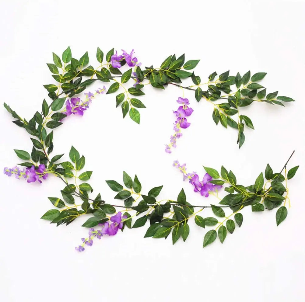 2 m künstliche Wisteria-Girlande für Hochzeiten und Dekoration