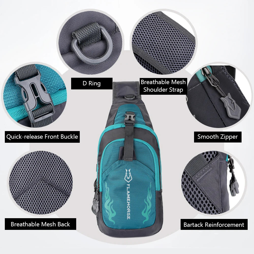 Leichter wasserdichter Umhängerucksack für Sport und Reisen Unisex