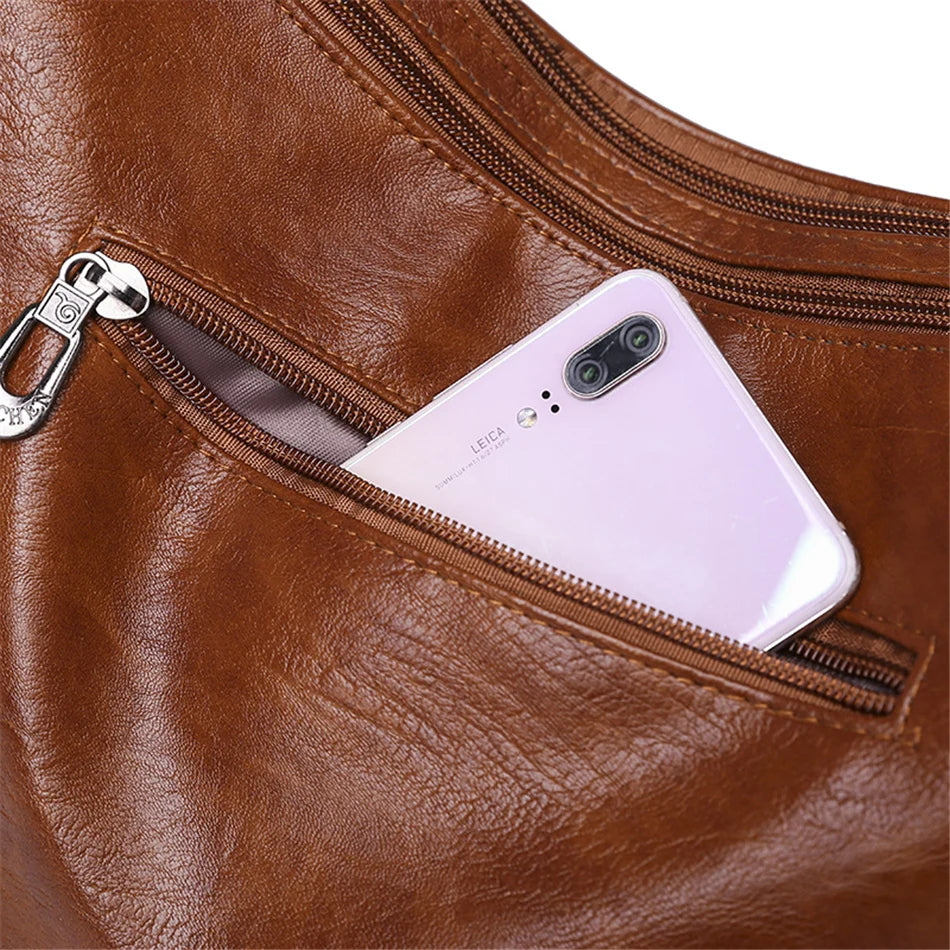 3-lagige große Schultertasche mit Reißverschluss, lässige Crossbody-Tasche-Yabubest - Home & More