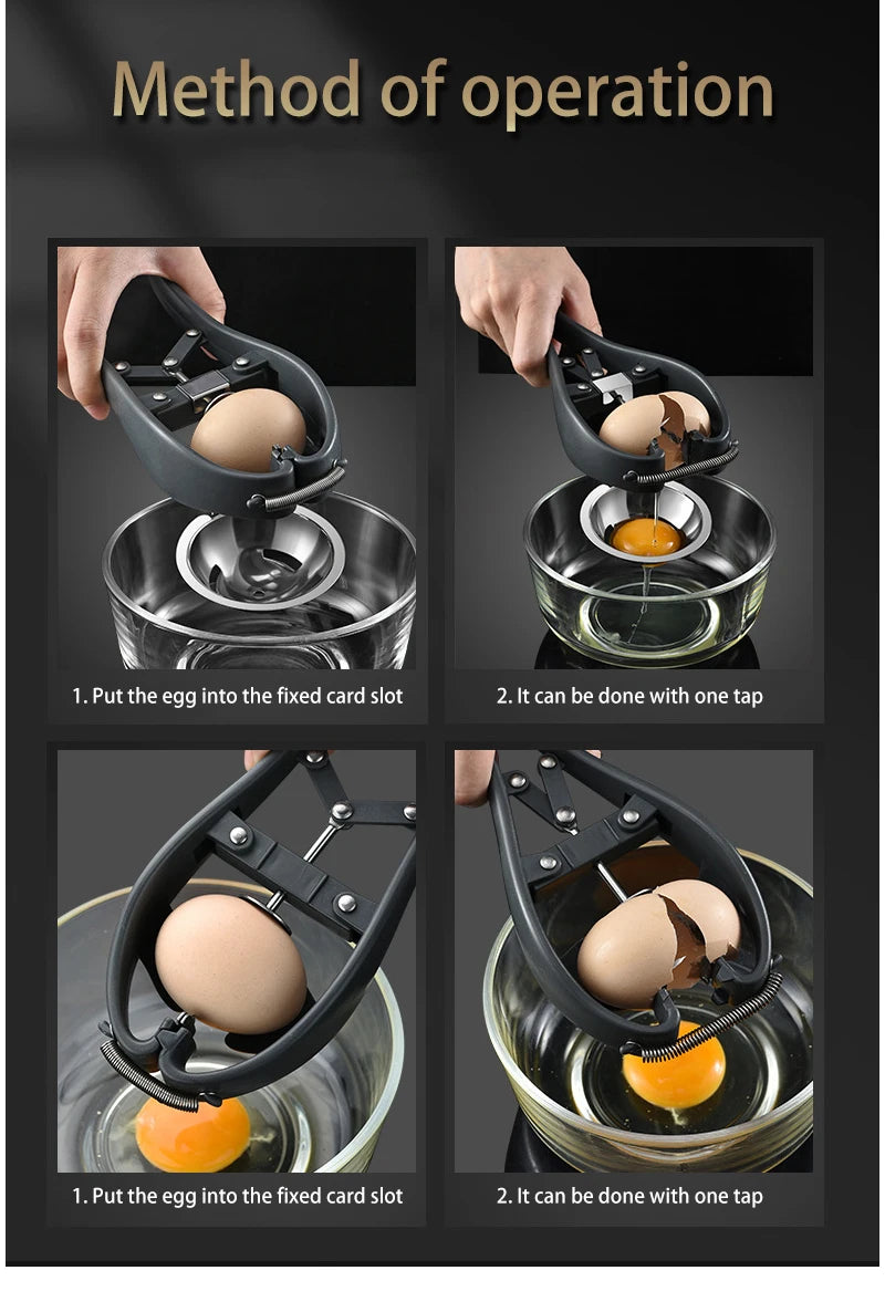 Eierschalenöffner aus Edelstahl mit Separator und Küchenzubehör
